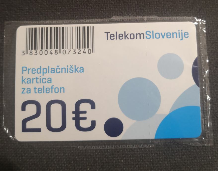 Telekom predplačniška kartica za polnjenje 20 evrov