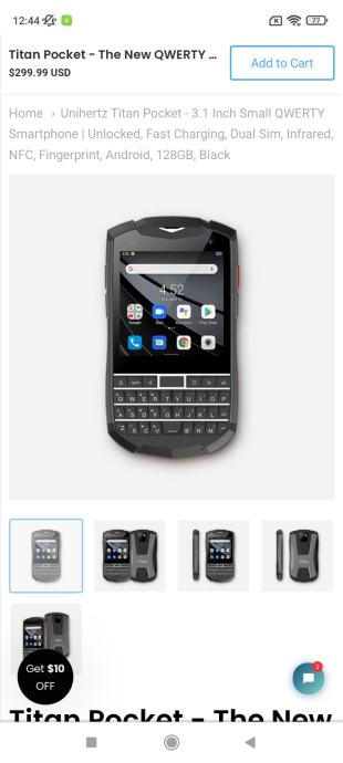 Coque pour Unihertz Titan Pocket Bookstyle-Case Étui de protection
