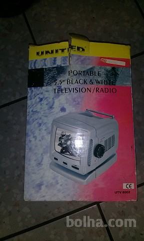 Televizija Portable 5,5 Black/Withe with AM/FM radio