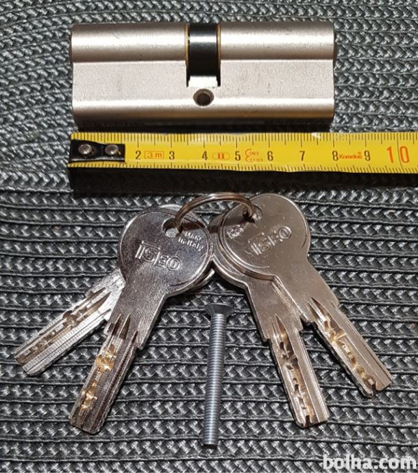 ISEO cilindrični vložek, ključavnica za vrata, 80 mm, 40 : 40