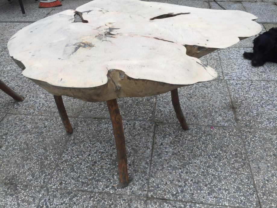 Miza mizica iz masivnega lesa z 4 stoli
