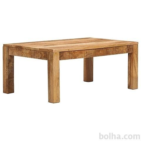 vidaXL Klubska mizica iz trdnega mangovega lesa 100x60x40 cm