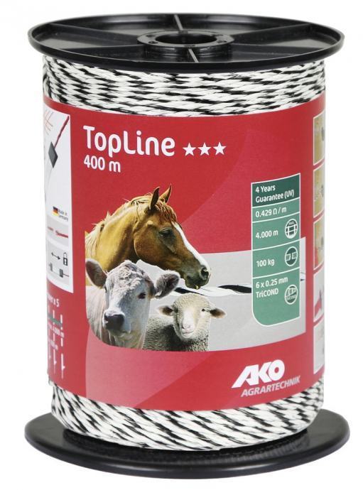 TOPLINE® 400m žica za električni pastir - 100kg lomljiva sila