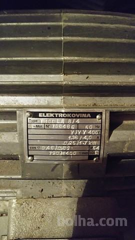 Trifazni dvohitrostni elektromotor T 100 LA8/4 B3