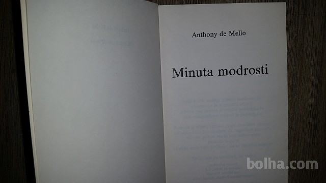 ANTHINY DE MELLO, MINUTA MODROSTI