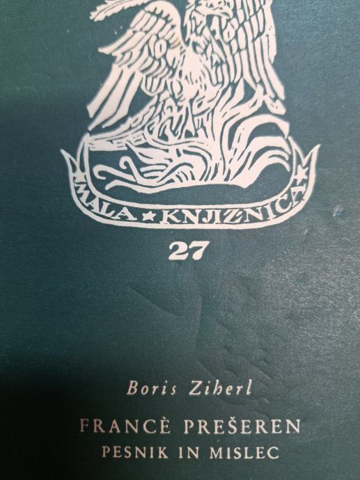 BORIS ZIHERL FRANCE PREŠEREN PESNIK IN MISLEC 1949