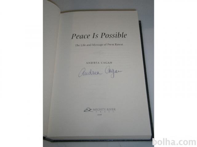 Peace is possible Andrea Cagan v angleščini , podpisana