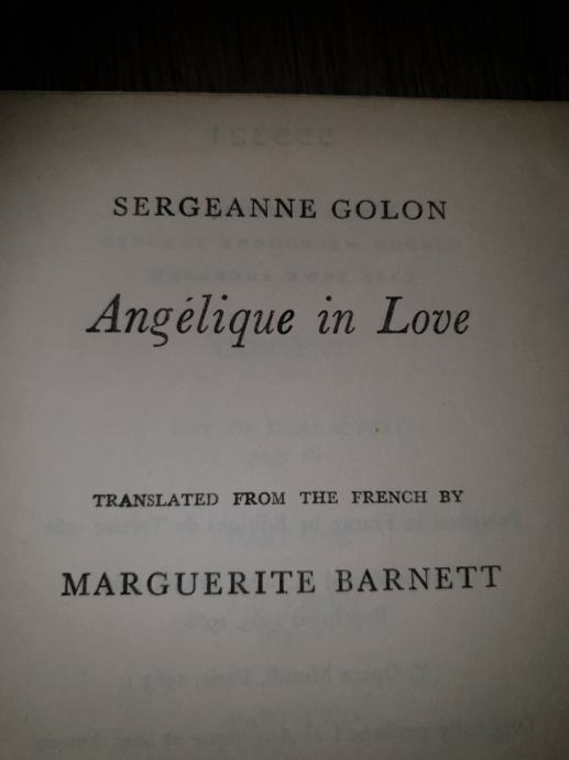 SERGEANNE GOLON ANGELIQUE IN LOVE