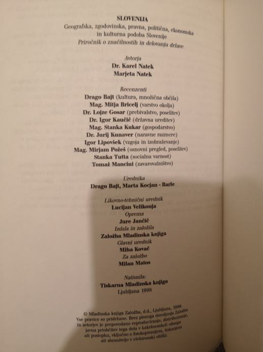 Slovenija, njena podoba Karel Natek, Marjeta Natek