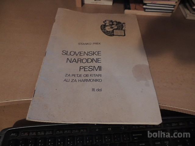 SLOVENSKE NARODNE PESMI 3 S. PREK SAMOZALOŽBA 1968