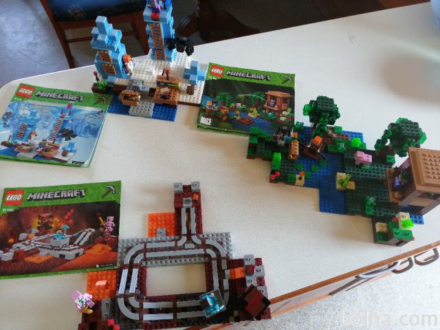 Lego Minecraft 3 kompleti (brez škatel)