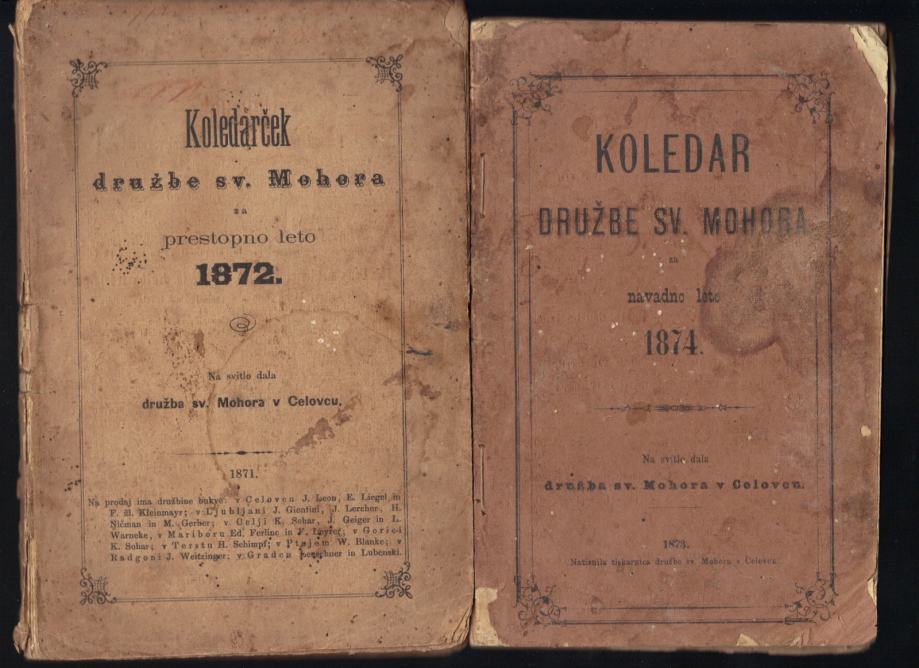 KOLEDARJI DRUŽBE SV. MOHORJA, 1872/1883