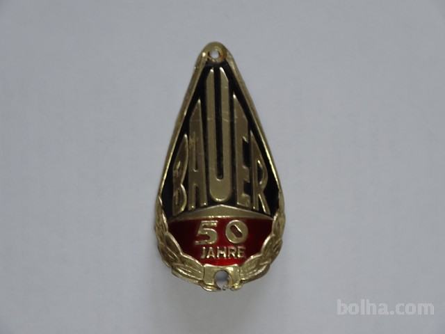 Emblem, značka, logotip za kolo BAUER 50 Jahre