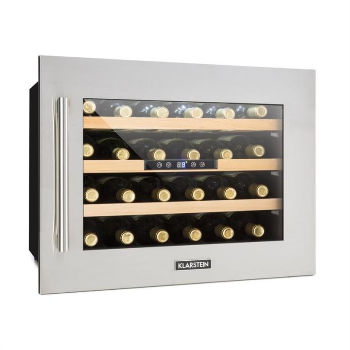 Klarstein Vinsider 24D vgradni hladilnik za vino,  24 steklenic, jeklo