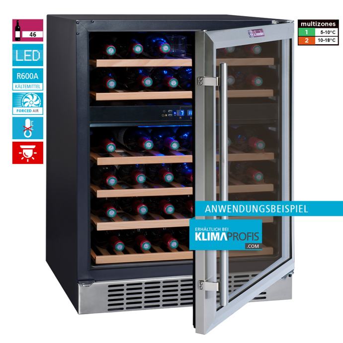 la Sommeliere CVDE46-2 vgradni hladilnik vina z 2-coskim hlajenjem za