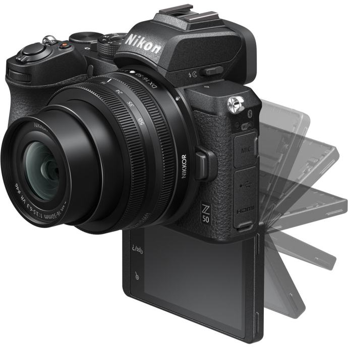 Nikon Z50 fotoaparat kit (16-50mm VR + 50-250mm VR objektiv), 3 letna
