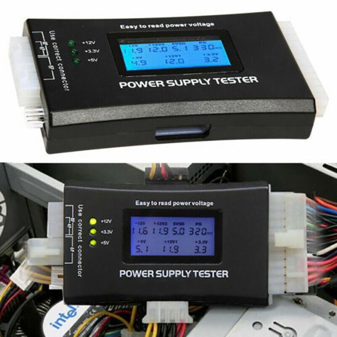 Prodam digitalni tester za PC ATX 20/24 power supply tester