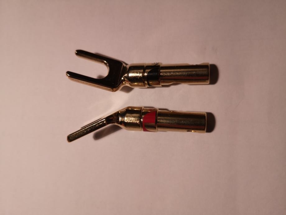 Konektorji za zvočnike - pozlačeni 24-karatnim zlatom