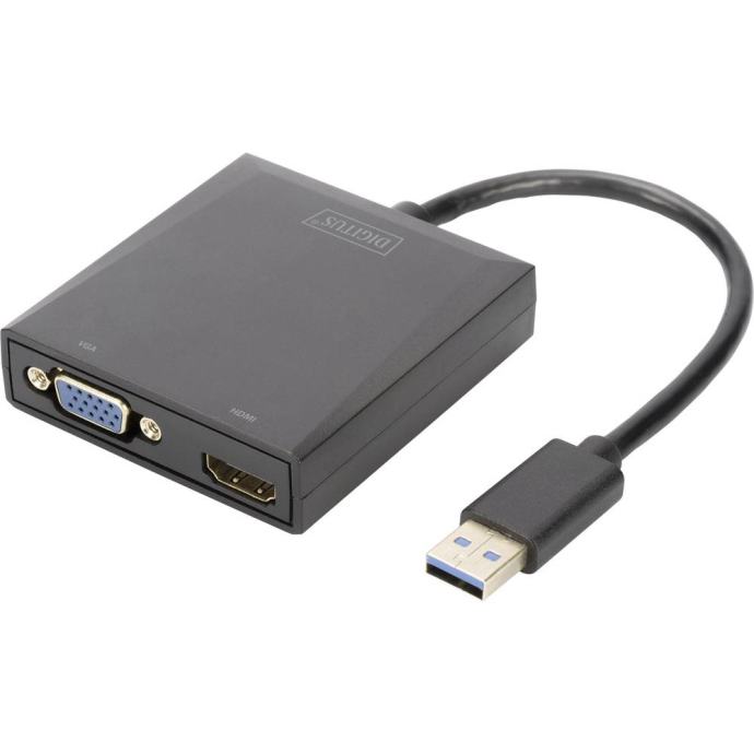 Digitus USB 3.0 HDMI / VGA video adapter, Full HD