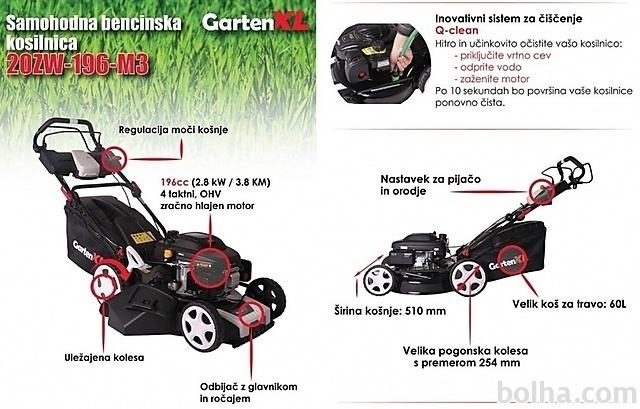 Lame De Tondeuse à Gazon GartenXL 20Z-196-M3 51 Cm 20" - Ailes