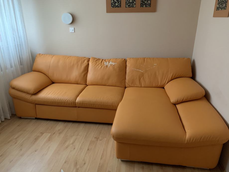 Sedežna garnitura oranžna 285x167 cm
