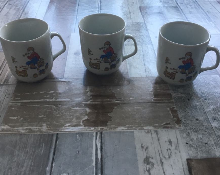 7x skodelice za čaj, mleko, itd. z otroškim motivom