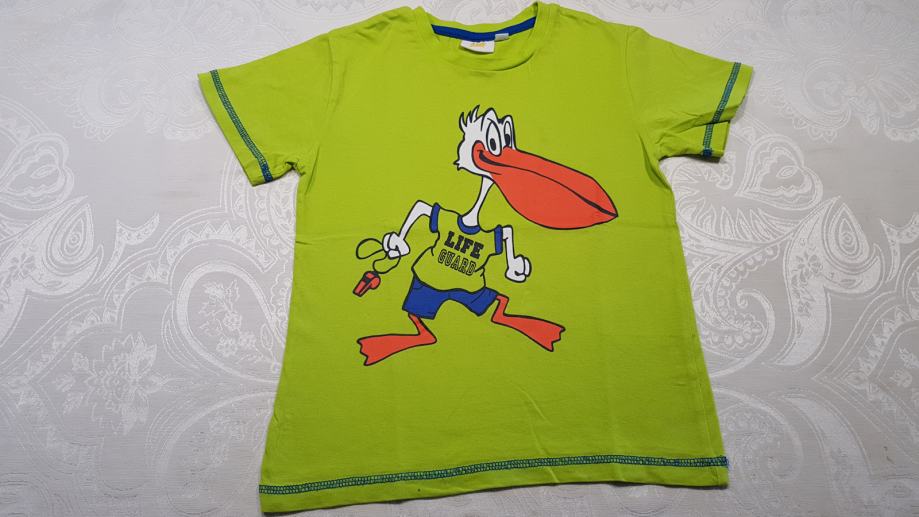 Fantovska majica št. 110-116 svetlo zelena Life guard s pelikanom