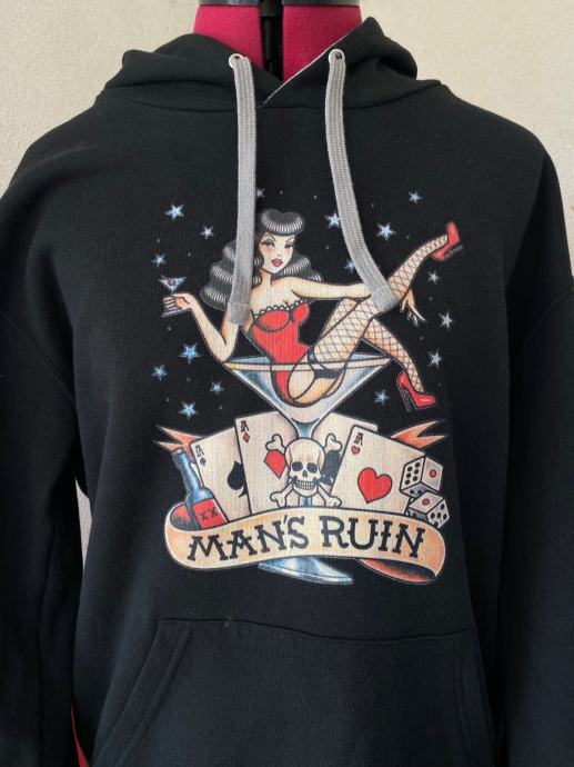 Majica / Hoodi Mans RUIN (pulover, maice v dveh barvah siva črna)