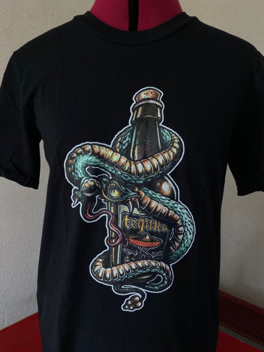 Majica Tequila Snake več velikosti siva/črna