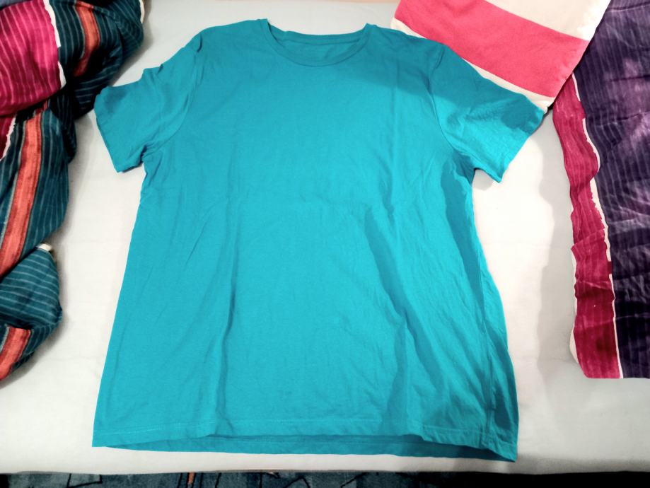 Moška nova majica kratek rokav, XXL, modra, Esentials, KVL, Basics