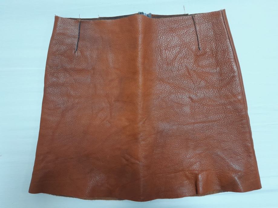 Brown leather skirt - self-made