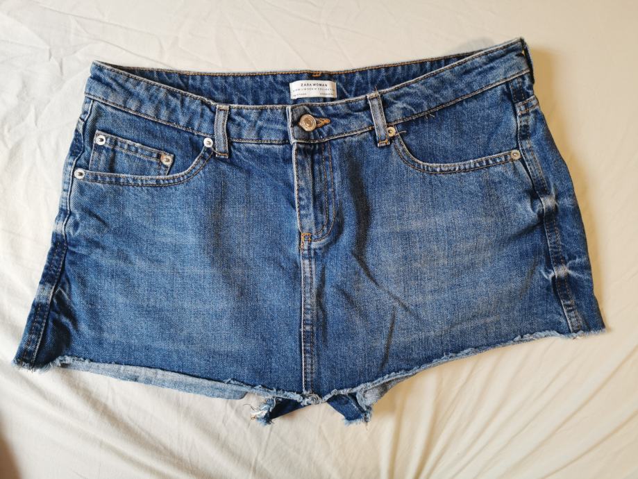 Jeans krilo kratke hlače skort ZARA 40