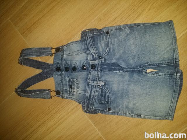 jeans kratke hlace z naramnicami HM st.98