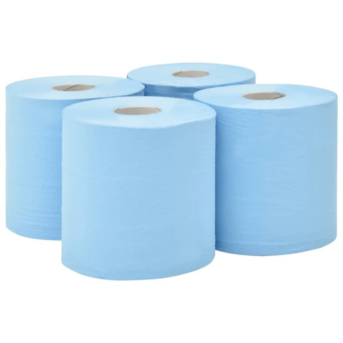 vidaXL Industrijske papirnate brisače 2-slojne 4 role 20 cm modre