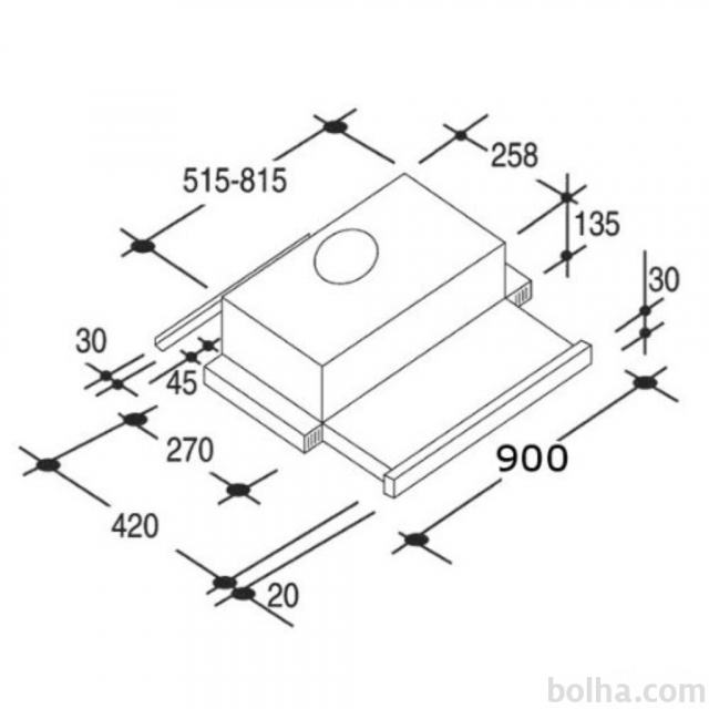 CANDY CBT96x izvlečna napa 90 cm MBBT226