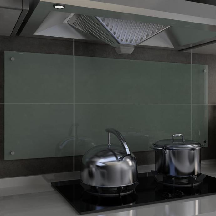 vidaXL Kuhinjska zaščitna obloga bela 120x50 cm kaljeno steklo