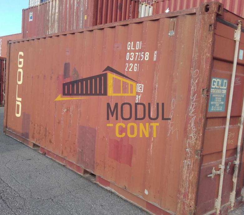 20ft (6m) ladijski kontejner, rabljen - poškodba tal