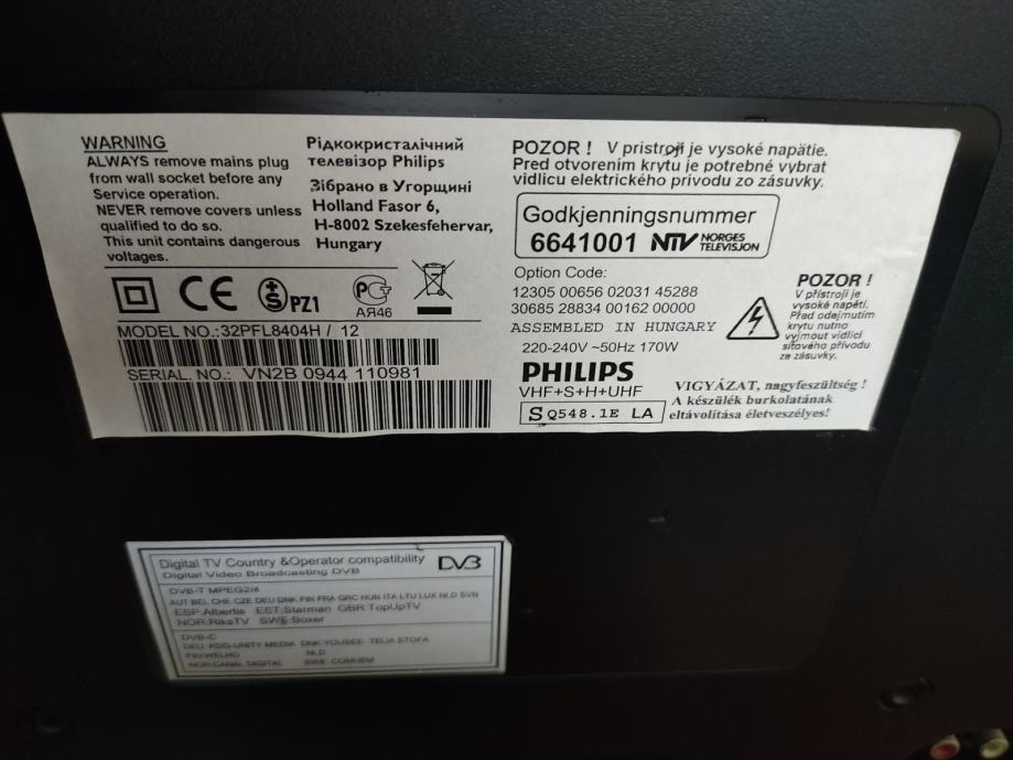 La télécommande universelle pour TV PHILIPS 32PFL8404H-12