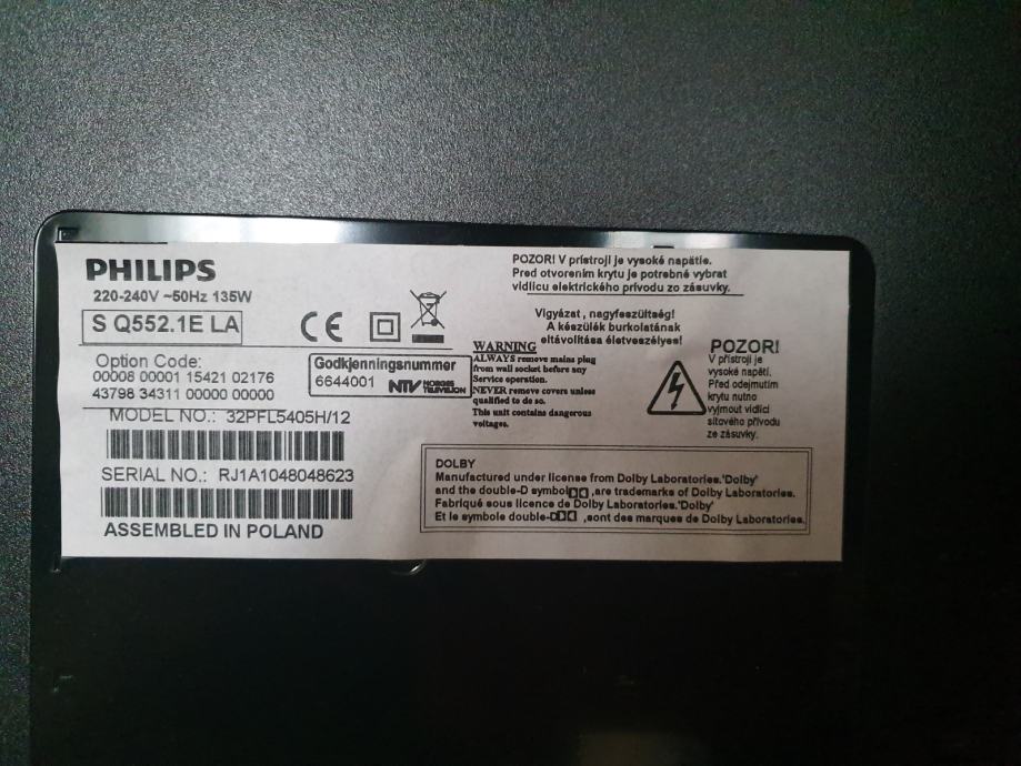 Philips Sq552 2e La Technische Daten Televizor LCD philips SQ552.1e la kot nov