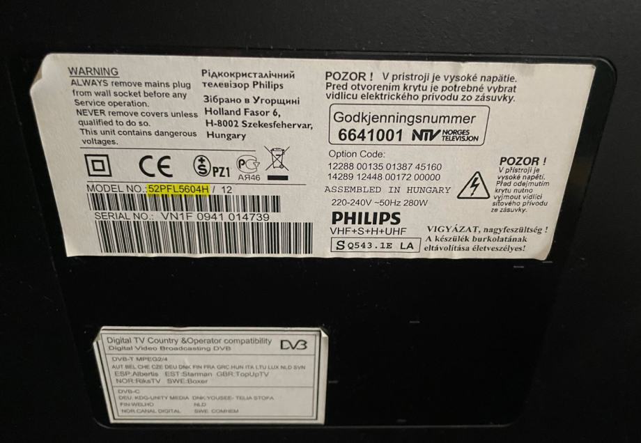 TV Philips 52PFL5604H/12 LCD-televizor