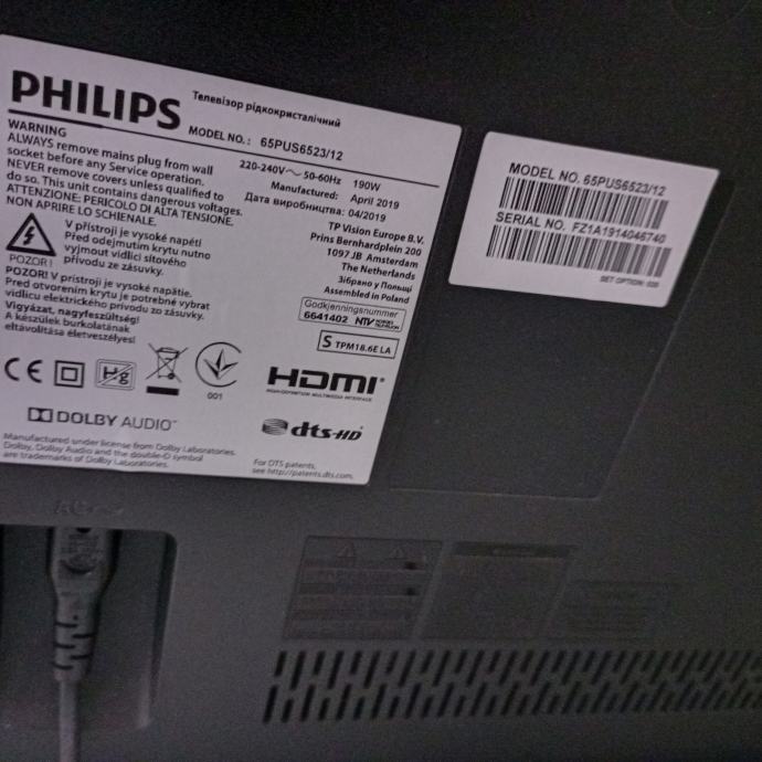 Télécommande Neuve Pour TV Philips 65PUS6503/12 65PUS6523 - Réf. 996596003606 - Compatible