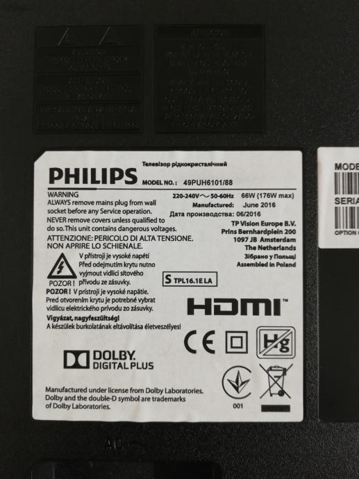 Carte T-con Pour Téléviseur Philips 49PUH6101, Référence 49 6871L
