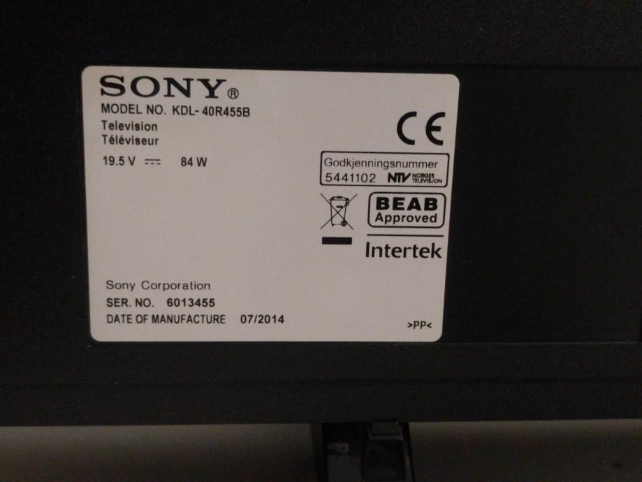 Sony televisie schroef/bout/moer