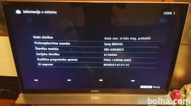 Sony BRAVIA kdl-40HX855 (+ Samsung LE32R51BD)
