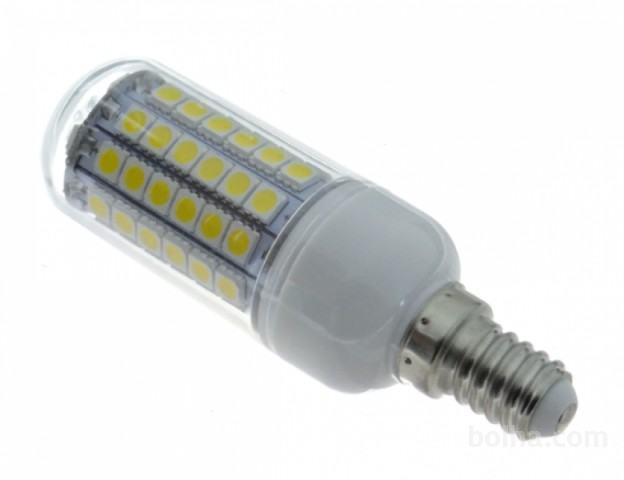 E14 LED sijalka s steklom / Toplo bela / 69 LED / 11W - 75W