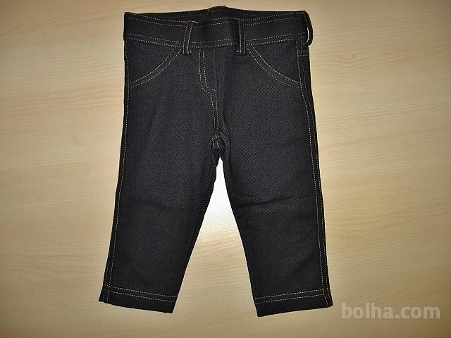 Otroške 3/4 jeans legice z elastanom št.98 - nove