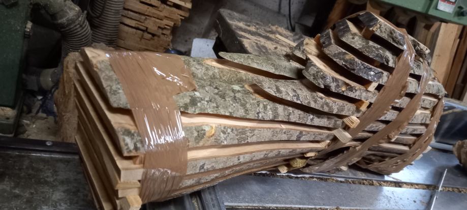 Les oljke iz ene veje 73x11x1,5cm, 6 kosov dolgih, 6 kosov kratkih ki