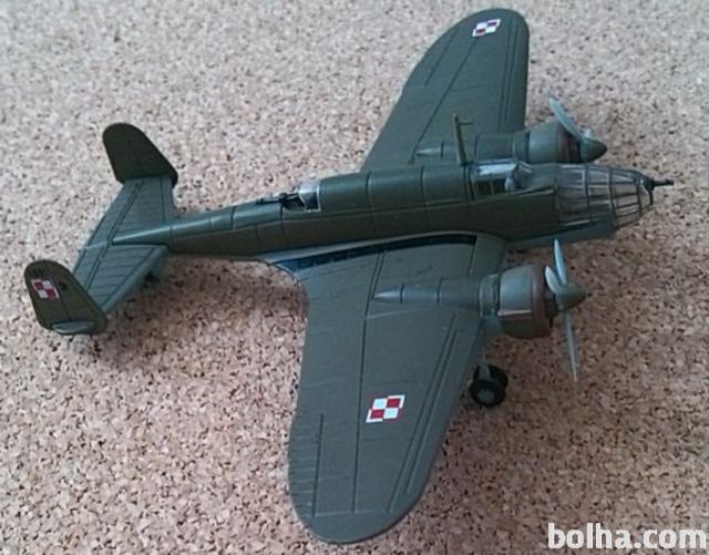 Metalni model avion PZL P-37 Los maketa 1/144 1:144