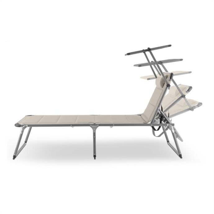 Ligbed - Pacific - Wit - Taupe - Stapelbaar - Verstelbaar - Siesta - Garden Interiors Tuinmeubelen