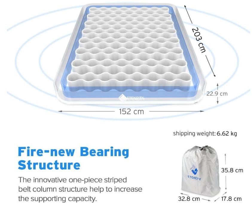 Napihljiva postelja / blazina Etekcity Premium Air Bed Queen Size